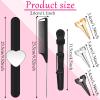 22 Pces Hair Braiding Tools with Magnetic Wrist Sewing Pincushion Pin Wristband Stainless Pintail Rat Tail Comb Sectioning Alligator Clips Stitch Braiding Finger Ring Tool Christmas Salon Home(Black) view 2