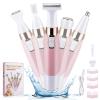 Face Razors for Women, BestMal Bikini Trimmer 5 in 1 Wet/Dry Electric Shaver Razors for Face Nose Eyebrow Beard Mustache Arm Leg Armpit Pubic Area Painless Rechargeable Facial Hair Removal for Women view 1