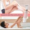 Face Razors for Women, BestMal Bikini Trimmer 5 in 1 Wet/Dry Electric Shaver Razors for Face Nose Eyebrow Beard Mustache Arm Leg Armpit Pubic Area Painless Rechargeable Facial Hair Removal for Women view 4