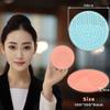 2 Pieces Silicone Makeup Brush Cleaner, YalsFTY Cosmetic Brush Scrubber Mat Pad Cleaning Tool, Dual-Sided Functionality to Accommodate All types of Brushes, Powder Puffs and Sponges (Blue & Peach) view 2