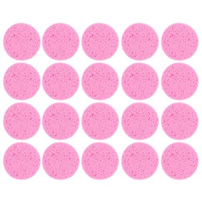 FRCOLOR 20pcs Makeup Remover Pads Reusable Facial Cleansing Sponges for Gentle Skin Cleansing Soft Pulp Material Compact for Everyday Use