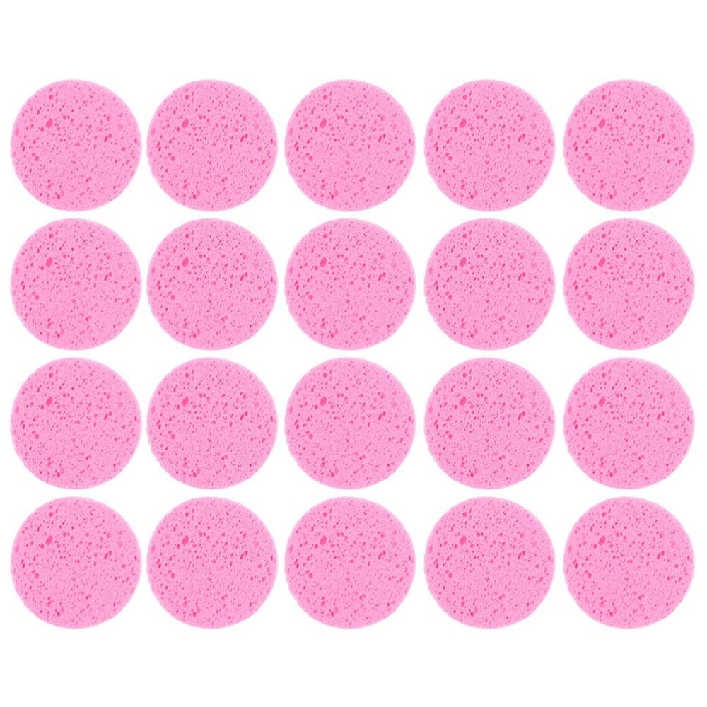 FRCOLOR 20pcs Makeup Remover Pads Reusable Facial Cleansing Sponges for Gentle Skin Cleansing Soft Pulp Material Compact for Everyday Use