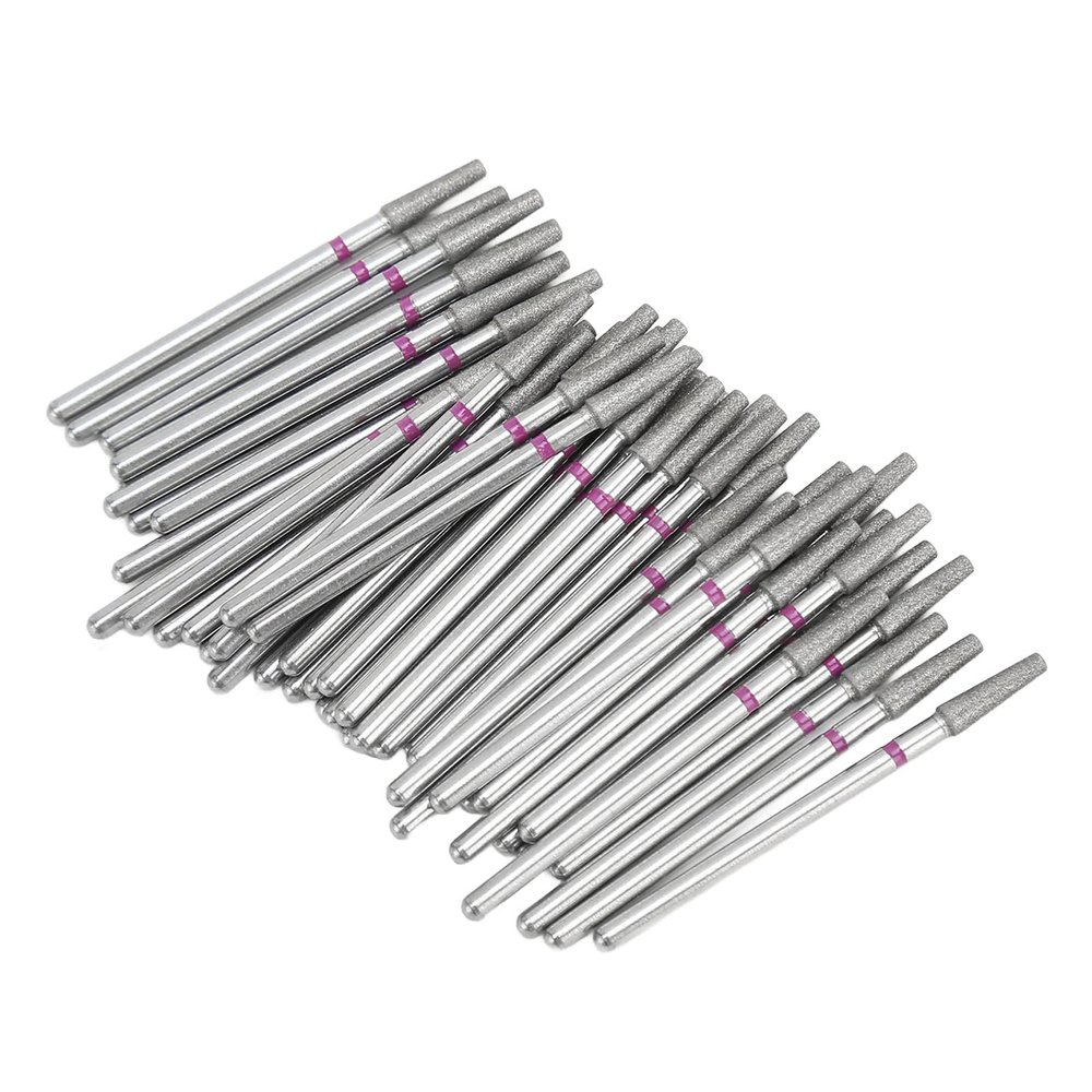 50pcs Nail Drill Bits Carborundum DIY Nail Art Polish Grinding Head Nail Glue Removing Bits for Manicure Pedicure
