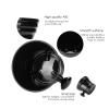 Pilipane Black Shaving Bowl, Shaving Bowl with Handle, Strong Pommel Handle, Shaving Cream Soaps, Wide Mouth, Black Shaving Soaps Bowl for Barbershop Home Travel Black view 4