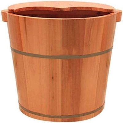 Thicken Foot Basin Wooden Foot Bath Foot Barrel Wooden for Foot Bath, Massage, Spa, Sauna, Soak, Durable Foot Basin with Lid Foot Bath Spa Bowl