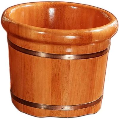 Wooden Foot Spa Bucket,Foot Wash Basin for Foot Bath,Foot Soaking Tub,Solid Oak Wood Foot Soaking Barrel Bucket Foot Spa Household Wash Ba (Size : 42 * 35cm)
