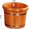 Wooden Foot Spa Bucket,Foot Wash Basin for Foot Bath,Foot Soaking Tub,Solid Oak Wood Foot Soaking Barrel Bucket Foot Spa Household Wash Ba (Size : 42 * 35cm) view 2