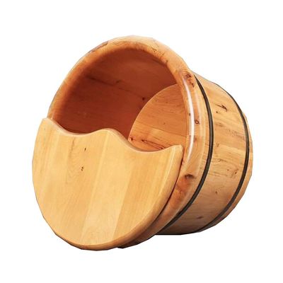 Foot Bath Spa Fzd Sweet Cedar Foot Bath Barrel Foot Bath Wooden Barrel, Solid Wood Foot Basin Tub Bucket for Foot Bath, Massage, Spa, Sauna, Soak, Household Foot Bath Wooden Bucket Foot Spa