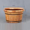 Foot Bath Spa Fzd Sweet Cedar Foot Bath Barrel Foot Bath Wooden Barrel, Solid Wood Foot Basin Tub Bucket for Foot Bath, Massage, Spa, Sauna, Soak, Household Foot Bath Wooden Bucket Foot Spa view 3