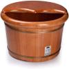 Wooden Foot Tub, Solid Wood Foot Bath, Foot Spa Bath Massager Foot Spa for Adults with Lid Soak Bucket, Foot Bath Tub feet Soaking Tub Foot Bath Spa Bowl view 1