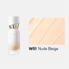Carslan Sheer Liquid Foundation With Hydrating Serum, 24H Long-Lasting Moisturization, Medium Full Coverage, Anti-Aging, Build Dewy Health Skin, W01 Nude Beige, 1 FlOz view 2