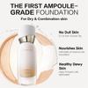 Carslan Sheer Liquid Foundation With Hydrating Serum, 24H Long-Lasting Moisturization, Medium Full Coverage, Anti-Aging, Build Dewy Health Skin, W01 Nude Beige, 1 FlOz view 3