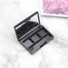 Beaupretty 4pcs Mini Empty Eyeshadow Box Compartments for Travel-friendly for Daily Use for Eye Makeup Black view 2