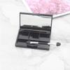 Beaupretty 4pcs Mini Empty Eyeshadow Box Compartments for Travel-friendly for Daily Use for Eye Makeup Black view 4