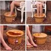 Scpantkend Pedicure Foot Soak Foot Bath Spa Tub,Foot Spa for Adults Foot Massage Bucket,Pedicure Basin Household Salon Foot Bath Wood Barrel,a (Size : A) view 3