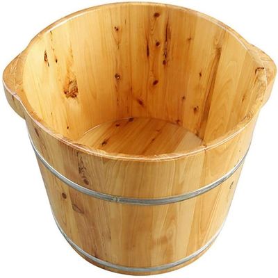 Thicken Foot Basin Wooden Foot Bath Foot Barrel Wooden for Foot Bath, Massage, Spa, Sauna, Soak, Durable Foot Basin with Lid Foot Bath Spa Bowl (Size : 46 * 38 * 38cm)