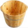 Thicken Foot Basin Wooden Foot Bath Foot Barrel Wooden for Foot Bath, Massage, Spa, Sauna, Soak, Durable Foot Basin with Lid Foot Bath Spa Bowl (Size : 46 * 38 * 38cm) view 1