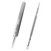 Jedrey 2Pcs Professional Facial Blackhead Remover Tweezers and Pimple Extractor Acne Treatment Tool for Acne Pimples Comedowns Blemishes or Splinters Removal view 1
