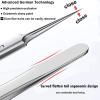 Jedrey 2Pcs Professional Facial Blackhead Remover Tweezers and Pimple Extractor Acne Treatment Tool for Acne Pimples Comedowns Blemishes or Splinters Removal view 3