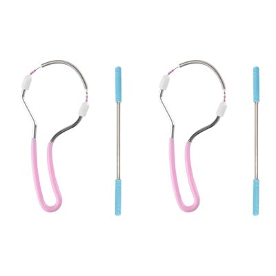 YUANHONGJIAN Pack of 4 Face Epilator for Women Hair Remover Spring Face Hair Remover with Handle Hair Remover Spring Epilator for Men Beauty Tool (Random Color)