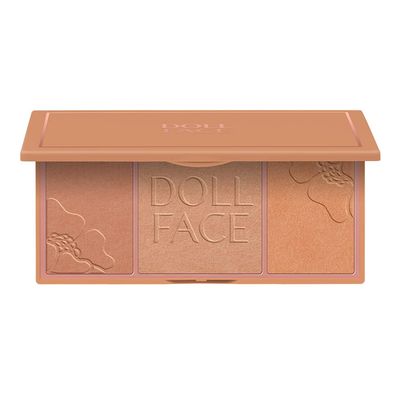 Doll Face, Glow Baby Glow 3 Shade Glow/HiLighter Beach Bunny Bronze, 0.4 Ounce