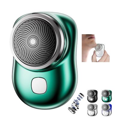 Mini Shaver Portable Electric Shaver - New Pocket Portable Electric Shave, Magic USB Mini Shaver Electric Razor for Men, Rechargeable Travel Razors for Men Electric Shaver for Shaving Face(Green)