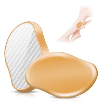 Crystal Hair Eraser for Women Men - Reusable Crystal Hair Remover Magic Painless Exfoliation Hair Removal Tool, Magic Hair Eraser for Back Arms Legs - Gold