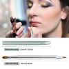 Unaone [2 Pack] Lip Brush for Lipstick, Retractable Lip Brushes, Dual-ended Makeup Brush for Lipstick Lip Gloss, Include Lid Silver and Green view 2