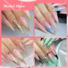 Clear Stiletto Nail Tips, No C Curve Medium Nail Tip for Acrylic Nails Professional, 550PCS Soft Gel Nail Tips Half Cover Stiletto Almond Fake Nails Extension for Salon Home DIY view 2