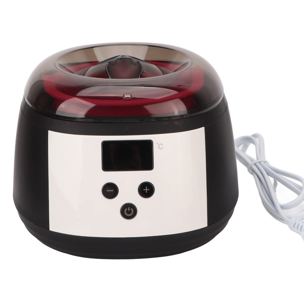 500cc Wax Warmer Set with 4 Packs Wax Beans, 100W Hair Removal Wax Warmer for Women, Precise Temperature Control Wax Heater, Home Wax Machine for Sensitive Skin Black 100240V(#1)