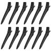 12PCS Duck Billed Clips, 2.75 Inches Rustproof Metal Alligator Curl Clips with Holes for Hair Styling, Hair Coloring, Medium, Black view 1