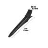 12PCS Duck Billed Clips, 2.75 Inches Rustproof Metal Alligator Curl Clips with Holes for Hair Styling, Hair Coloring, Medium, Black view 2