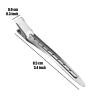 12PCS Duck Billed Clips, 3.54 Inches Rustproof Metal Alligator Curl Clips with Holes for Hair Styling, Hair Coloring, Large, Silver view 2