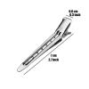 12PCS Duck Billed Clips, 2.75 Inches Rustproof Metal Alligator Curl Clips with Holes for Hair Styling, Hair Coloring, Medium, Silver view 2