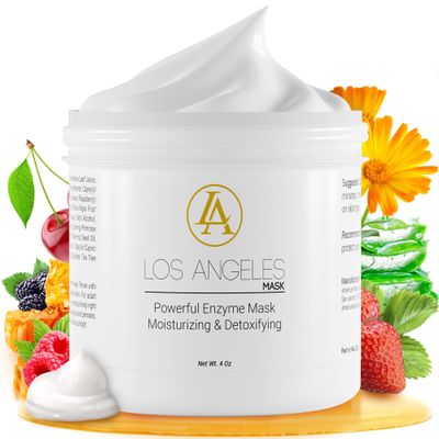 American Natural Enzyme Face Mask Hydrating (4oz) | Exfoliating Face Mask with Allantoin, Manuka Honey & Fruit Extracts | Moisturizing Facial Mask for All Skin Types Pore Cleansing & Dark Spots