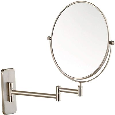 8 Inch Makeup Mirrors, Double Sided Brass Magnifying Mirror, Extendable Folding 360 Swivel Vanity Shaving Mirrors (Color : 4, Size : 7X)