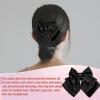 Bow Hair Claw, 2 Pcs Red Black Plastic Hair Claw Clips, Large Claw Clips for Thcik Thin Hair, Strong Hold Banana Clips for Women Girls view 4