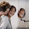 8 Inch LED Makeup Mirror Wall Mount, Double-Sided Swivel Vanity Mirror, Chrome, USB Rechargeable view 2
