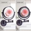 8 Inch LED Makeup Mirror Wall Mount, Double-Sided Swivel Vanity Mirror, Chrome, USB Rechargeable view 3
