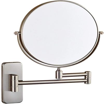 8 Inch Makeup Mirrors, Double Sided Brass Magnifying Mirror, Extendable Folding 360 Swivel Vanity Shaving Mirrors (Color : 1, Size : 5X)