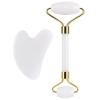 KENID Face Massage Jade Roller White Jade Natural Stone Gua Sha Slimmer Lift Wrinkle Double Chin Remover Beauty Care Slimming Tools 1Pcs view 1