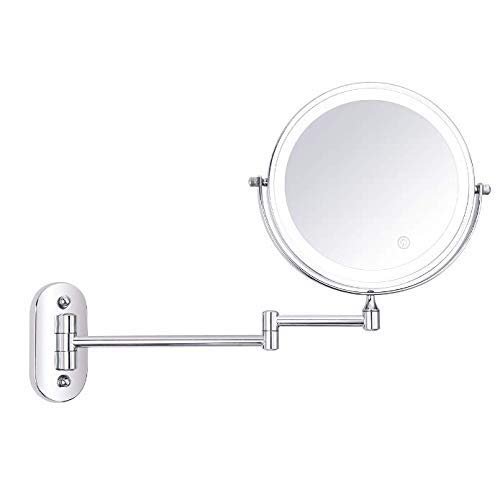 Vanity Mirrors Makeup Mirror with 1X/3X/5X/7X/10X Magnification Mirror Folding Retractable Beauty Mirror (Size : 10x)