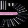 480PCS XL Extra Long C Curve Nail Tips, 2 Packs Natural and Clear Acrylic Nail Tips for Acrylic Nails Professional Set, Half Cover Square Straight Press on False Nail Tips for Nail Art 12 Sizes Box view 3