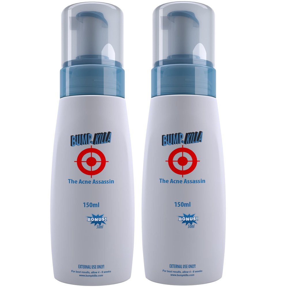 BumpKilla Acne Treatment For Sensitive Skin - 80% of Acne Gone in 4 Weeks. (Double Bottle)