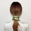 Sufermoe 12 Pcs Soft Satin Silk Hair Scrunchies, 4.5 Inch, Light Gray Green, Hair Ties for Women and Girls, Hair Accessories view 2