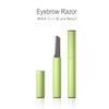 CHUNLINCARE Exfoliating Eyebrow Razor Dermaplaning Tool Eyebrow Trimmer with 4 Replacement Blades, Facial Razors for Women Aluminum Alloy Handle & Stainless Steel Blade (green) view 2