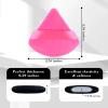 RAREIUS 8pcs Triangular Powder Puff Face Soft Velvet Makeup Puff for Loose Powder Body Powder Makeup Sponge for Contouring Wet Dry Foundation Blender Sponge Beauty Makeup Tool.(Black&Rose Red) view 2