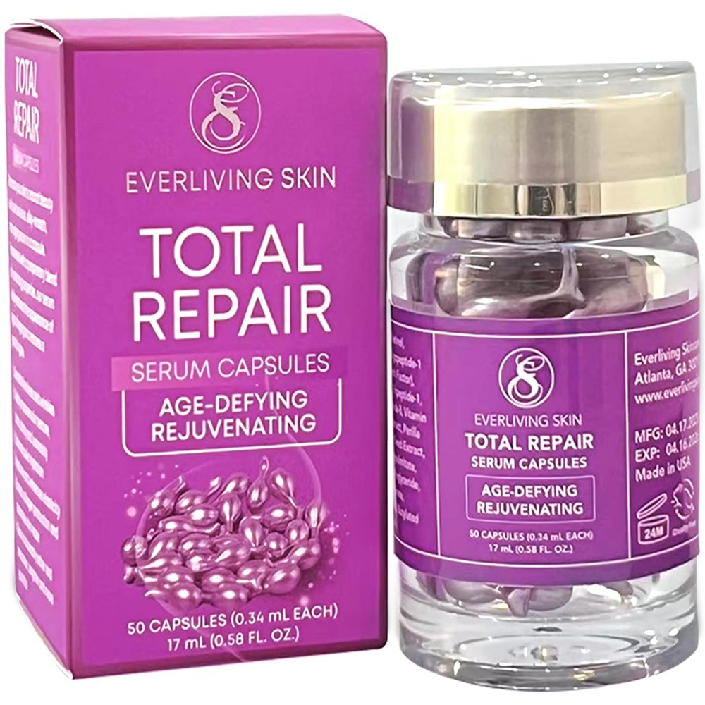 Retinol Serum Capsules (50 Count)  Anti-Aging Face Serum with Retinol, Ceramides & Peptides for Visible Results: Smoother Fine Lines & Wrinkles, Brighter, Softer, Radiant & Rejuvenated Skin