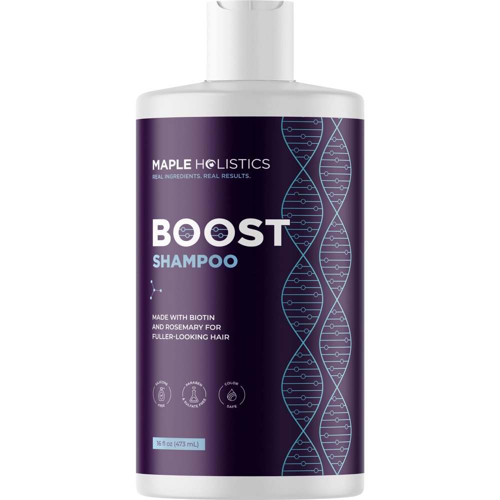 Advanced Biotin Shampoo with Rosemary Oil - Volumizing Shampoo for Thinning Hair for Women & Men with Black Castor Caffeine & B Vitamins - Paraben Silicone and Sulfate Free Vegan Formula (16 Fl Oz)