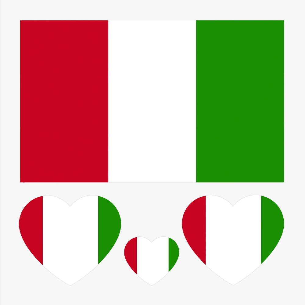 Italian Flag Tattoos,10 Sheets Italy Temporary Face Stickers,40 Pcs Waterproof Sweat Sports National Flag Removable Fake Tattoos For Men Teenages Women(Italy)